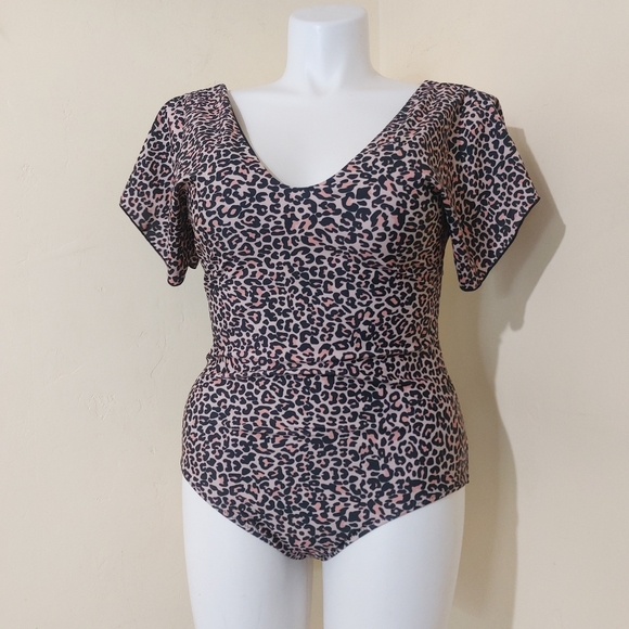 Byinns Leopard Cheetah Animal Print One Piece Swimsuit Bathing Suit XL - Picture 5 of 10